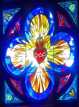 rose church window - heart